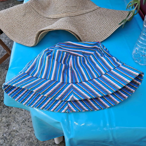 Summer hats used, set of 2 pieces