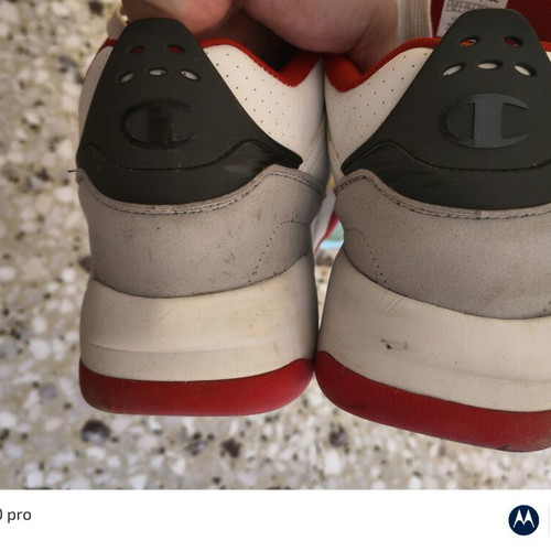 Champion vintage athletic sneakers like new, size 46, white and gray