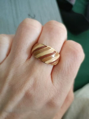 Καφέ δαχτυλίδι σαν καινούργιο, άνετο medium