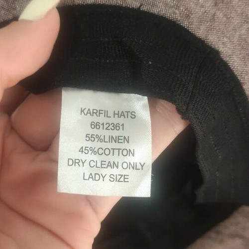 Karfil women's hat made of linen and cotton like new