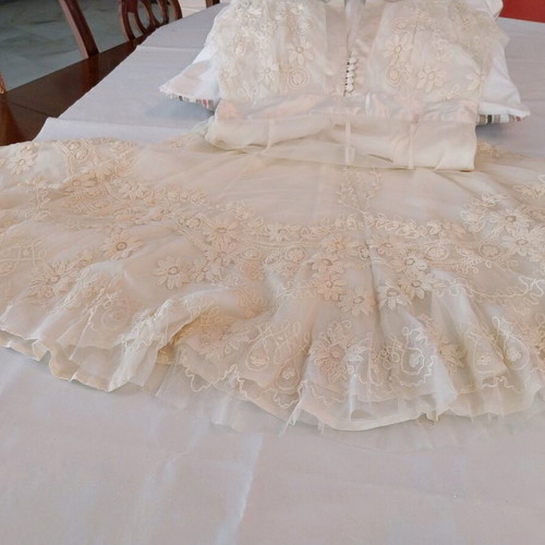 Φόρεμα Zara vintage εκρού μέγεθος L σαν καινούργιο με χειροποίητο κέντημα