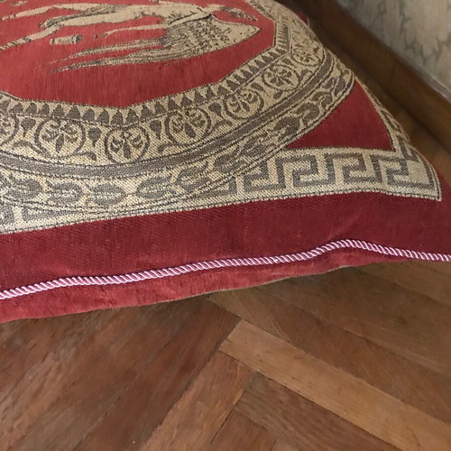 Large decorative pillow retro vintage antique unused