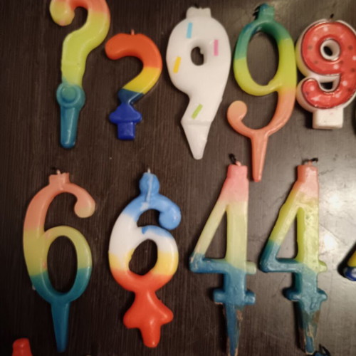 Lot of birthday number candles