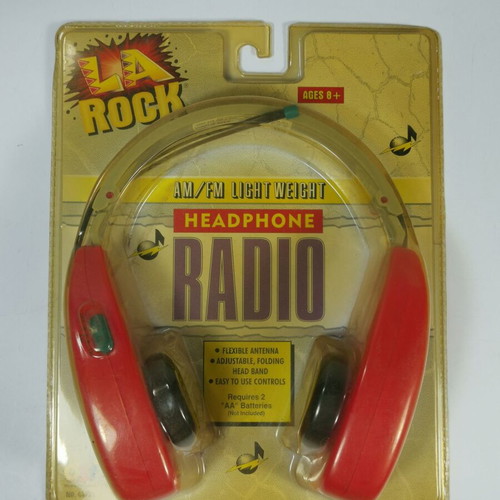 Vintage LA Rock AM/FM Headphone Radio new old stock