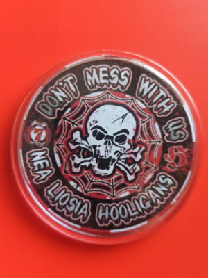 Olympiakos Pin or Magnet No41 new 6x6 cm