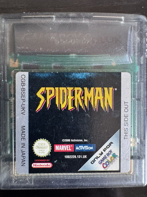 Spider-Man Gameboy Color game used, Nintendo