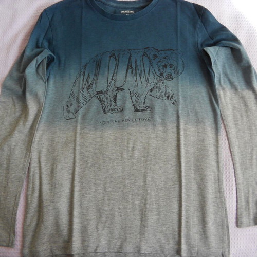 Orchestra long-sleeve kids shirt like new, blue-gray, age 12