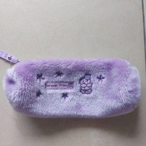 Plush purple toiletry bag like new