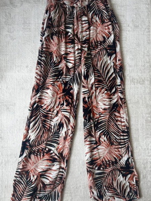 Women's pants like new, size S, black and orange