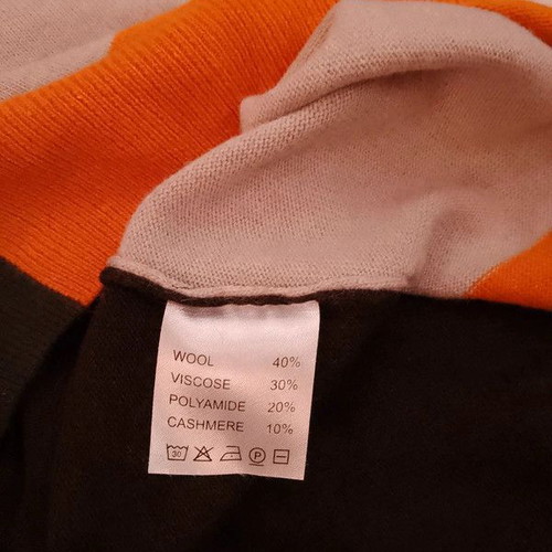 Wool men's sweater like new, size S, beige and brown