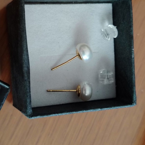 Silver Earrings S999 new with freshwater pearls