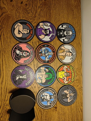3D print coasters with WWF and WWE wrestlers theme from 90s, 11 pieces like new