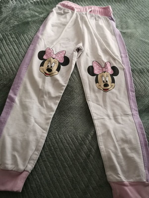 Zara Disney girls' tracksuit used, age 7-8, white and purple