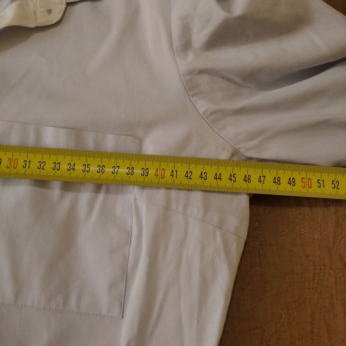 Zara Basic popover shirt in light blue and white