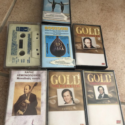 Music cassette tapes used, 80 pieces, laiko and rock