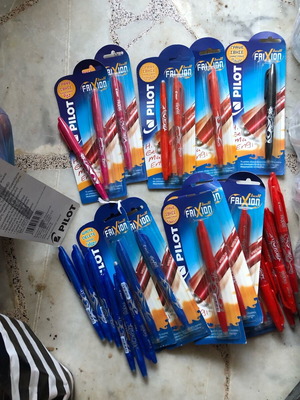 Pens various colors new with erasable ballpoint