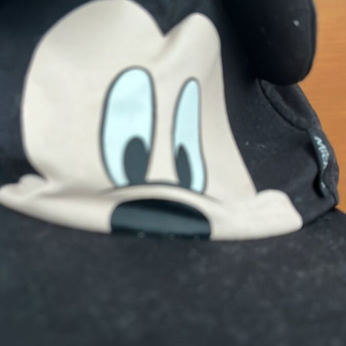 Mickey hat with ears like new, 9-12 months, H&M black beige