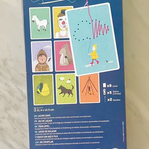 Zigzag Lacing Game educational sewing toy new by Londji