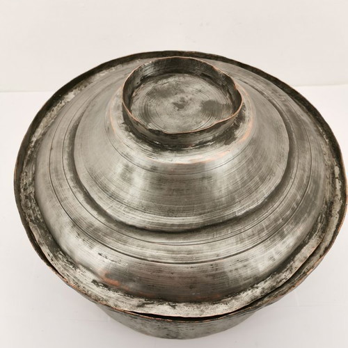 Hammered copper teczeres used, circa 1900