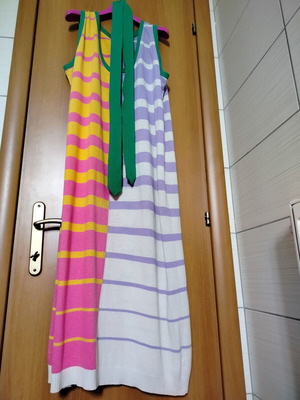 Karavan dress used, multicolor, reversible, size M