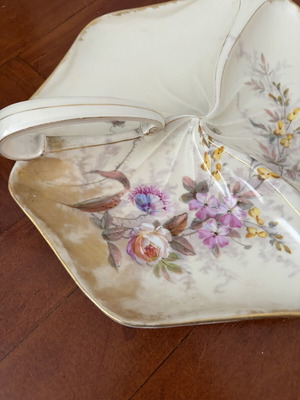 Πιατέλα Limoges Art Nouveau 1900-1920 σαν καινούργια, χειροποίητη ζωγραφική