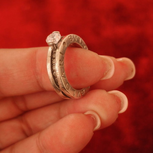Vintage Bvlgari silver ring used with timeless design