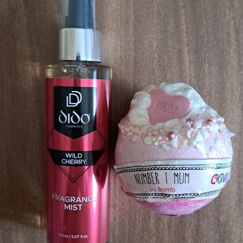 Body Mist and Bubble Bath new, wild cherry fragrance