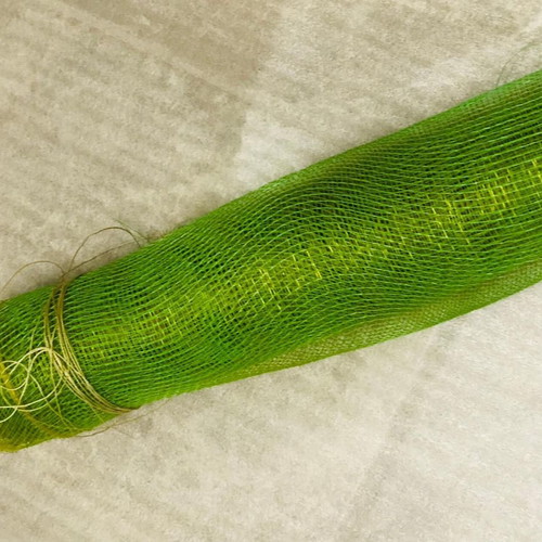 Decorative net 4 meters long, green/gold, plastic
