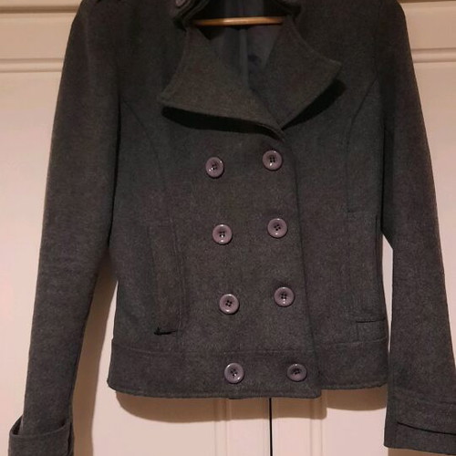 Anthracite women's coat like new, wool texture, size Small
