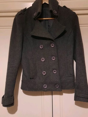Anthracite women's coat like new, wool texture, size Small