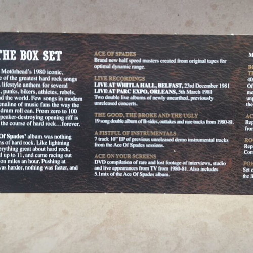 Motörhead Ace Of Spades 40th Anniversary Deluxe Box Set