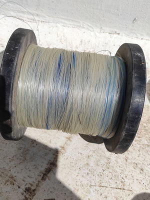 Fishing line spool used transparent/blue