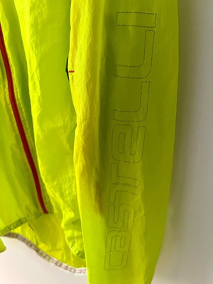 Castelli Velo windjacket men's size L, green and yellow