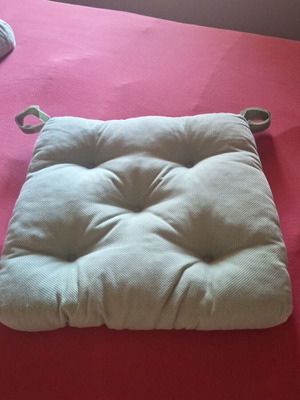 Chair cushions used, set of 3, 35-40 cm width