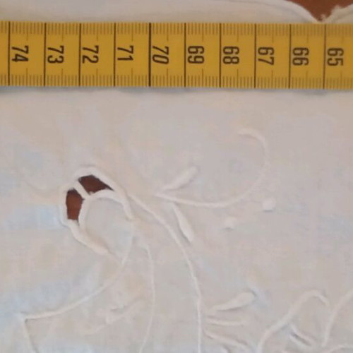 Tablecloth 79x79 white with embroidery like new