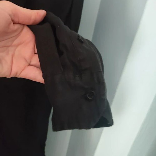 Open End black linen shirt XXL used, high quality