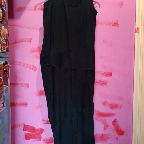 Sisley maxi asymmetric dress like new, size M/L, black