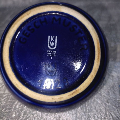 Olympic Airways collectible ashtray, deep blue glass