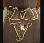 Leopard set top and string new, one size