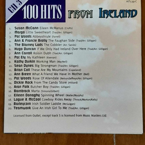 100 Hits From Ireland CD new, Irish music