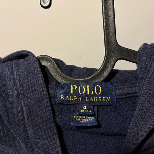 Polo Ralph Lauren zip-up hoodie used, size M, blue-turquoise