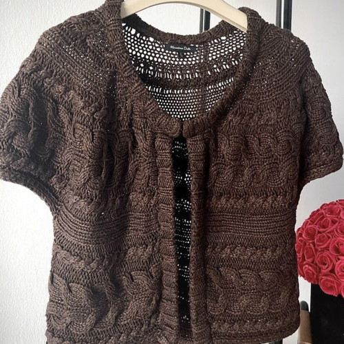 Massimo Dutti summer cardigan like new, brown, size S