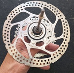 Shimano rear hub with disc brake and 8-speed cassette set