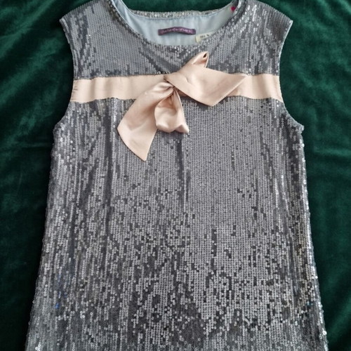 Fornarina dress with sequins and bow, new, sleeveless
