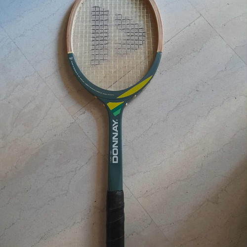 Donnay Court Two classic wooden tennis racket with leather case, like new
