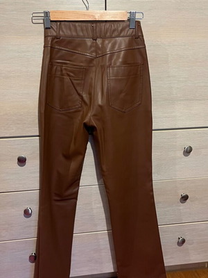 Zara leather pants brown like new, size XS