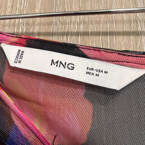 Mango transparent top new one-shoulder size M