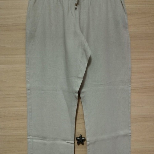 Linen pants set of 2 used, white and beige, size L