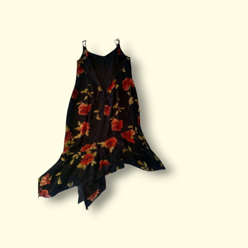 Asymmetric dress Lola size XL black and red like new