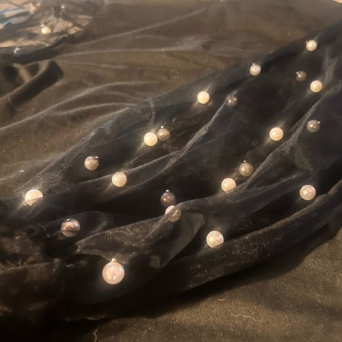 Shein blouse with pearls new, size XL, black